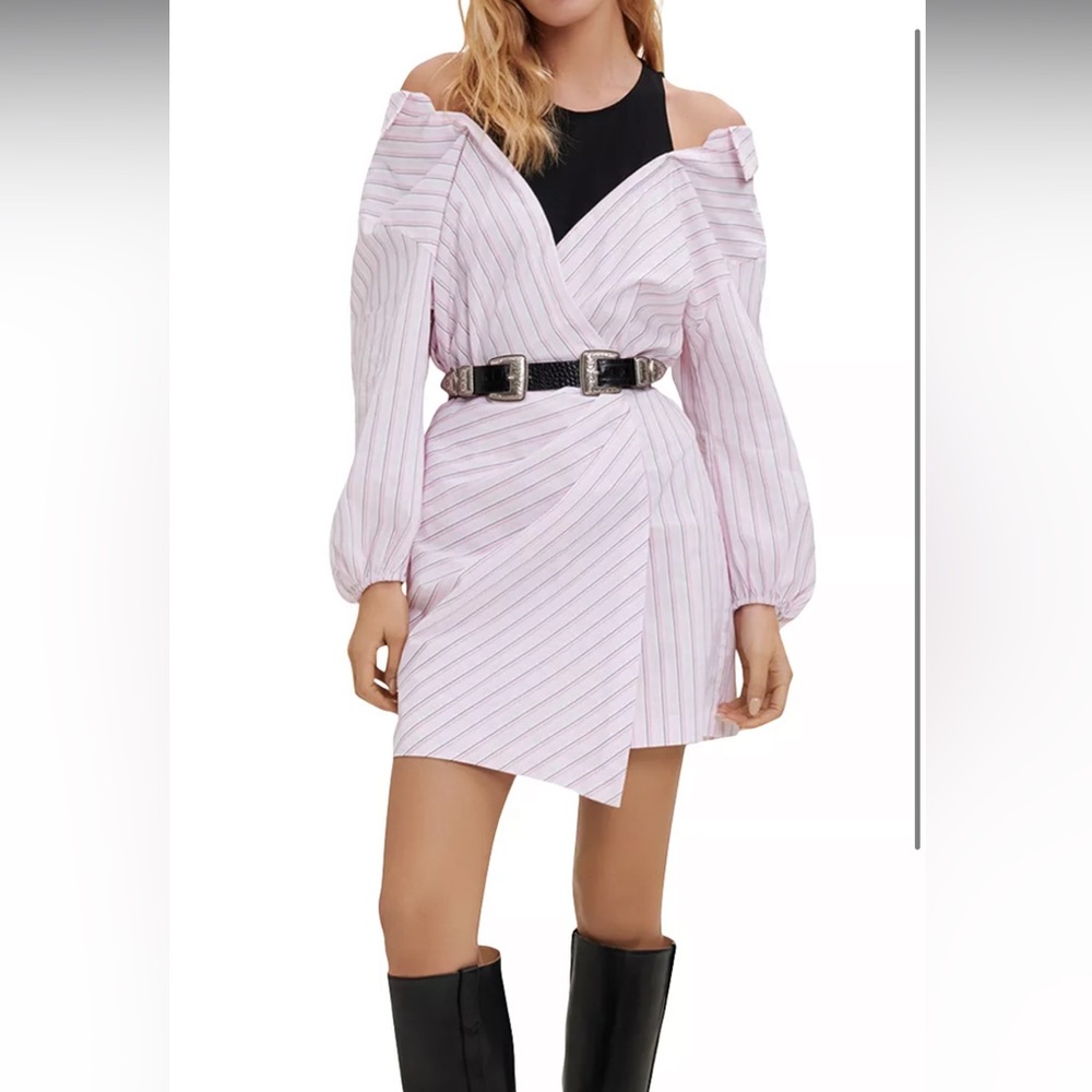 MAJE Layered Look Faux Wrap Dress size medium (38)